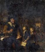 Krzysztof Lubieniecki Bachelor punishing two pupils. oil on canvas